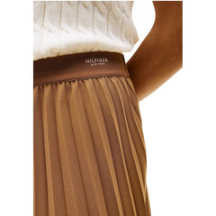 Tommy Hilfiger Brauner Midi-Rock aus recyceltem Polyester