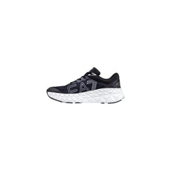 EA7 Emporio Armani Black And White Polyester Athletic Sneakers