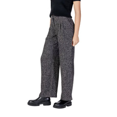 Jacqueline De Yong Schwarze ausgestellte Polyesterhose