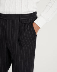 Brunello Cucinelli Black Linen Two-Piece Suit