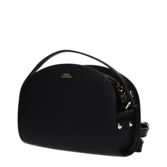 A.P.C. Black Leather Crossbody Bag