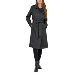 Only grauer Mantel aus recyceltem Polyester