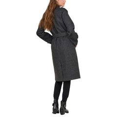 Only grauer Mantel aus recyceltem Polyester