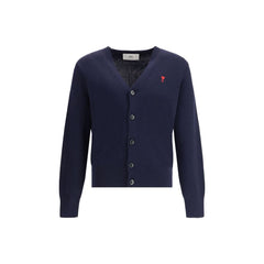 Ami Paris Blue Wool Oves Aries Cardigan