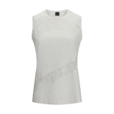 PINKO White Cotton Sleeveles T-Shirt