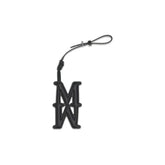 Max Mara Black Calf Leather Bos Taurus Keychain