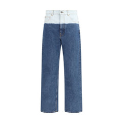 Marni Blaue Baumwoll-Jeans mit geradem Bein