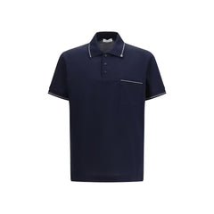 Ferragamo blaues Baumwoll-Polohemd