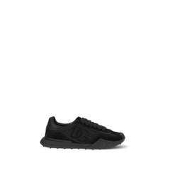 Dolce & Gabbana Schwarze Athletische Sneakers aus Kalbsleder