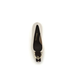 Ferragamo High Heels "Bos Taurus" aus beigem Kalbsleder