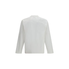 LAMINAR Weißes Langarm-T-Shirt aus Baumwolle