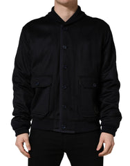 Dolce & Gabbana Schwarze Kaschmir-Strickjacke mit Knöpfen