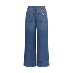 Valentino Garavani Blue Cotton Jeans Denim