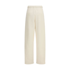 Max Mara Freizeithose aus reiner beige Baumwolle