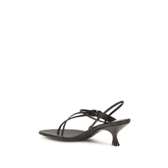 Herbert Levine Schwarze Kalbsleder Bos Taurus Stiletto-Sandalen