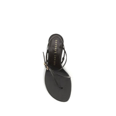 Herbert Levine Schwarze Kalbsleder Bos Taurus Stiletto-Sandalen