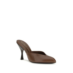 Herbert Levine Brown Calf Leather Bos Taurus Pantoletten