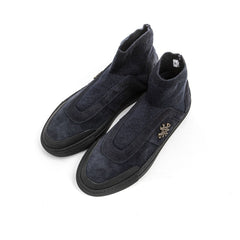 Mr&Mrs Italy Blaue Leder-Damenstiefelette