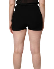 Dolce & Gabbana Schwarze High-Waist-Hotpants aus Viskose