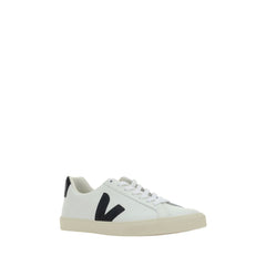Veja White Calf Leather Bos Taurus Low Top Sneakers