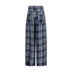 MARBELL Blaue Leinen Freizeithose