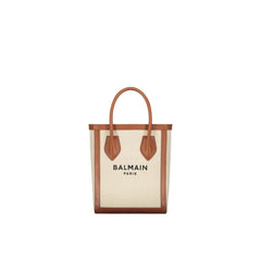 Balmain Brown Cotton Tote Bag
