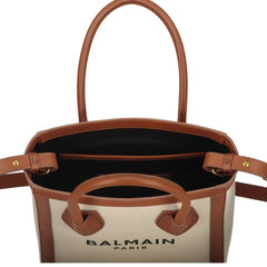 Balmain Brown Cotton Tote Bag