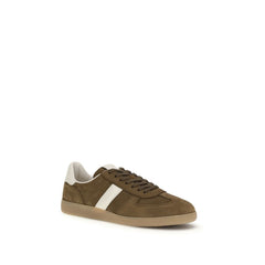 Tom Ford Braune Kalbsleder-Sneaker aus Bos Taurus mit niedrigem Schaft