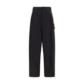 Darkpark Black Cotton Casual Pants