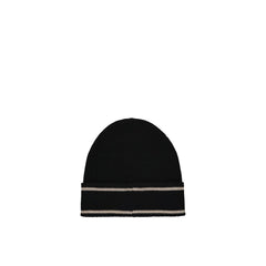 Balmain Black Merino Wool Beanie