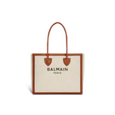 Balmain Beige Baumwoll-Einkaufstasche