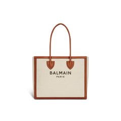 Balmain Beige Cotton Tote Bag