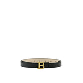Balmain Black Leather Regular Belt