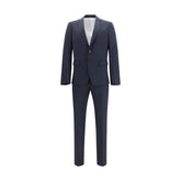 Dsquared² Blauer zweiteiliger Anzug aus Fleecewolle