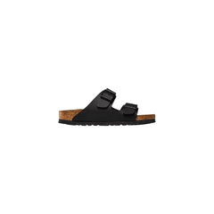 Birkenstock Schwarze Flache Sandalen aus Synthetik