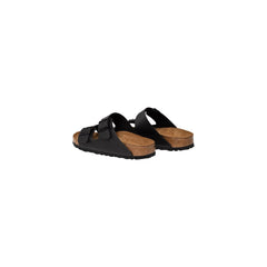 Birkenstock Schwarze Flache Sandalen aus Synthetik