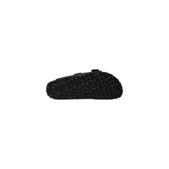 Birkenstock Schwarze Flache Sandalen aus Synthetik