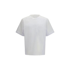 Sacai Weißes Baumwoll-T-Shirt