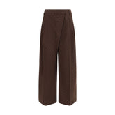 Ganni Braune legere Elastan-Hose