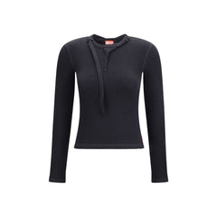 Diesel Black Cotton Long Sleeve T-Shirt
