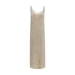 Brunello Cucinelli Beige Linen Casual Dress