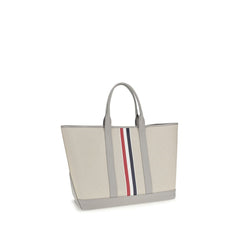 Thom Browne Gray Fabric Shoulder Bag