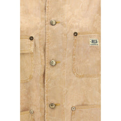 R13 Oranger Leinenmantel