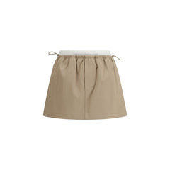 Alexander Wang Beiger Minirock aus Baumwolle