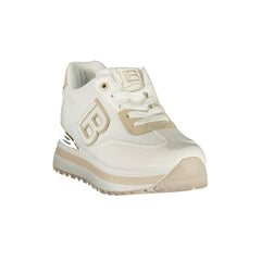 Laura Biagiotti Weißer Polyurethan Damen-Sneaker
