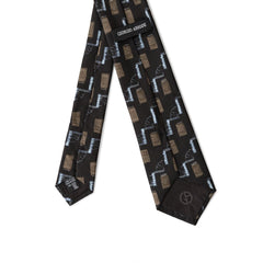 Giorgio Armani Schwarze Seidenkrawatte