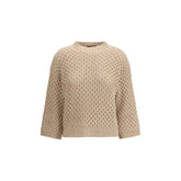 Fabiana Filippi Beige Wool Oves Aries Sweatshirt