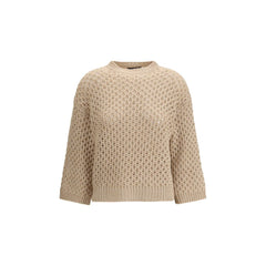 Fabiana Filippi Beige Wool Oves Aries Sweatshirt