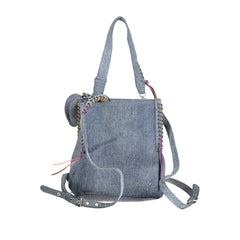 Desigual Azzurro Cotton Women Backpack