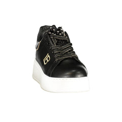 Laura Biagiotti Schwarzer Polyurethan Damen-Sneaker
